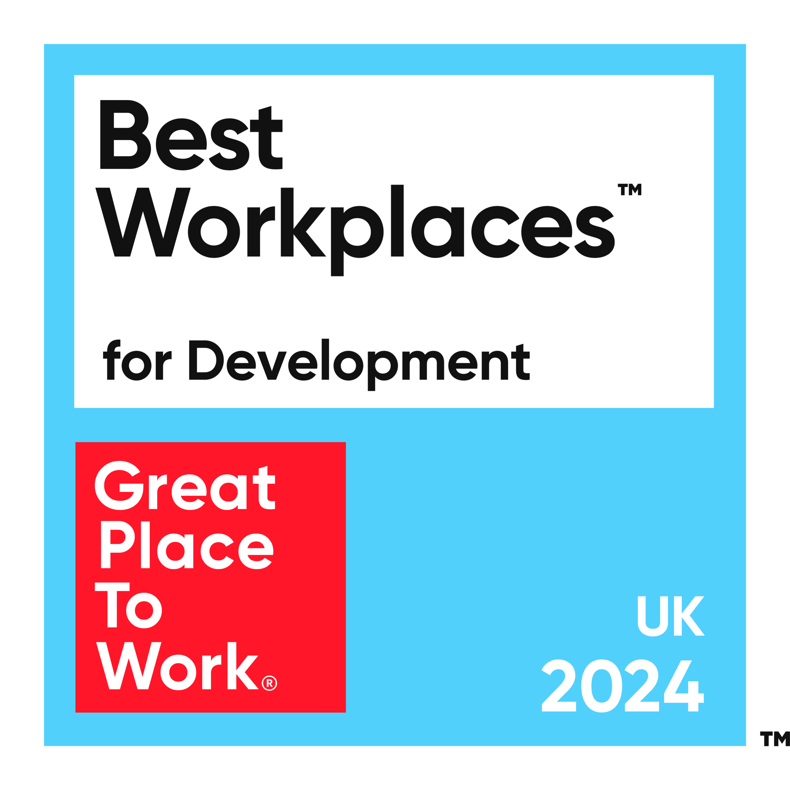 Best workplaces for development badge
