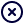 Circle with an x, cross